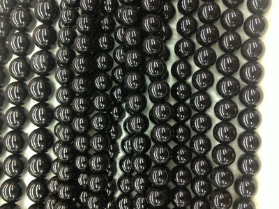 【DIY A級天然 黑瑪瑙圓珠 散珠 飾品配珠】價格,廠家,圖片,其他工藝品原料、輔料、配件,義烏市夢中電子商務商行-